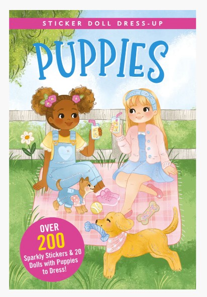 Puppies Sticker Doll Dress-Up Book