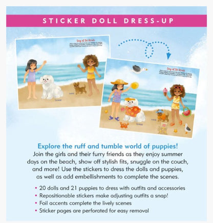 Puppies Sticker Doll Dress-Up Book