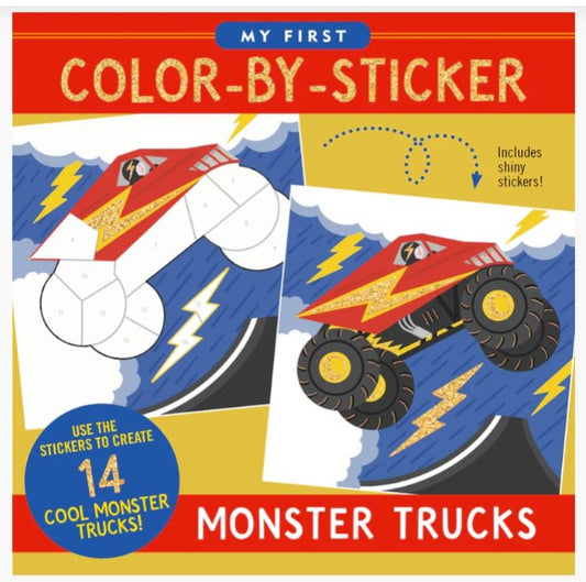 My First Color-by-Sticker Book - Monster Trucks