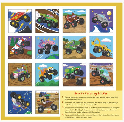 My First Color-by-Sticker Book - Monster Trucks