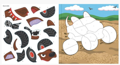 My First Color-by-Sticker Book - Monster Trucks