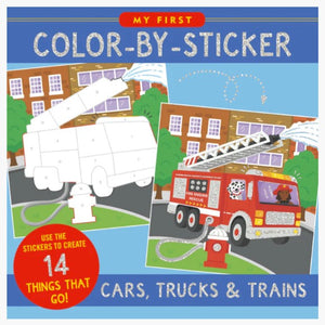 My First Color-By-Sticker Book -- Cars, Trucks, & Trains