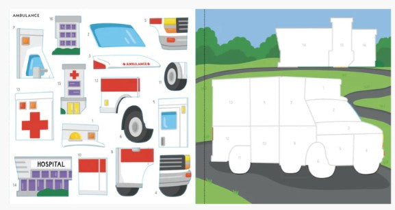 My First Color-By-Sticker Book -- Cars, Trucks, & Trains