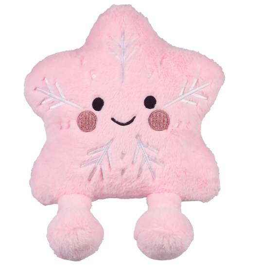 Snowflake Shaped Pillow, Pink