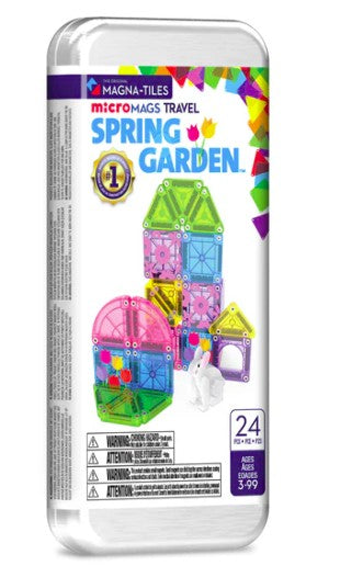 Magna-Tiles® microMAGS Spring Garden 24- Piece Travel Set