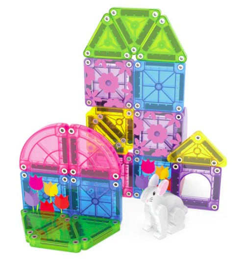 Magna-Tiles® microMAGS Spring Garden 24- Piece Travel Set