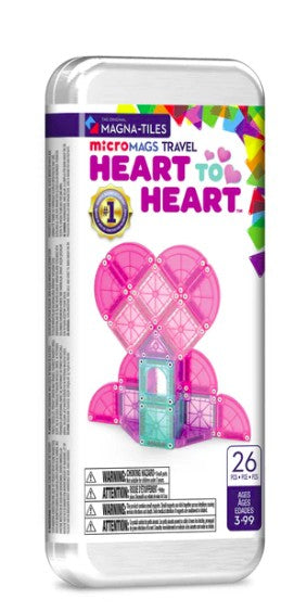 Magna-Tiles® microMAGS Heart to Heart 26- Piece Travel Set