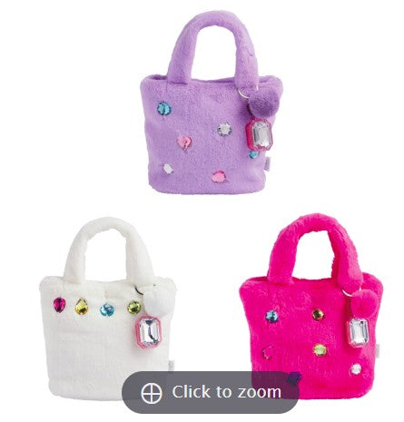Glitzy Purses With Lip Gloss Keychains