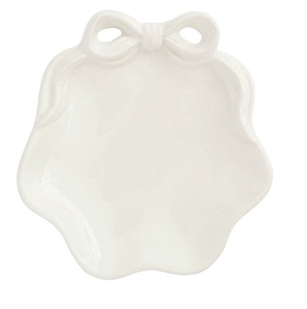 White Bow Ring Dish