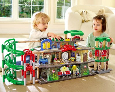 Multi-Level Railway City Train Set