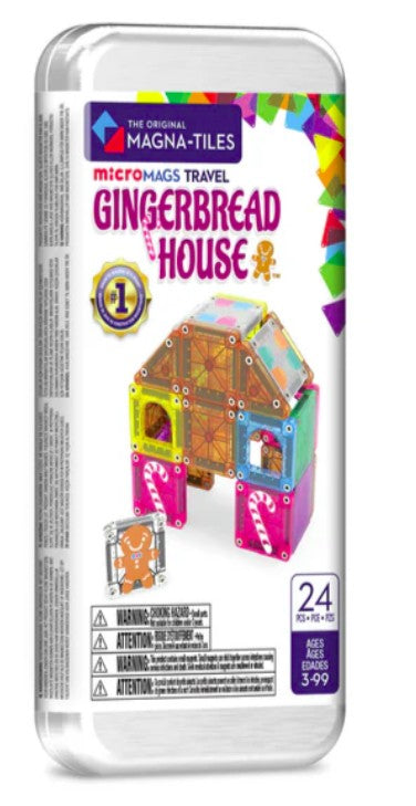 Magna-Tiles® microMAGS Gingerbread House 24-Piece Travel Set