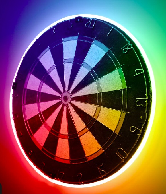 Dart Board Perimeter Strip Light Color Select