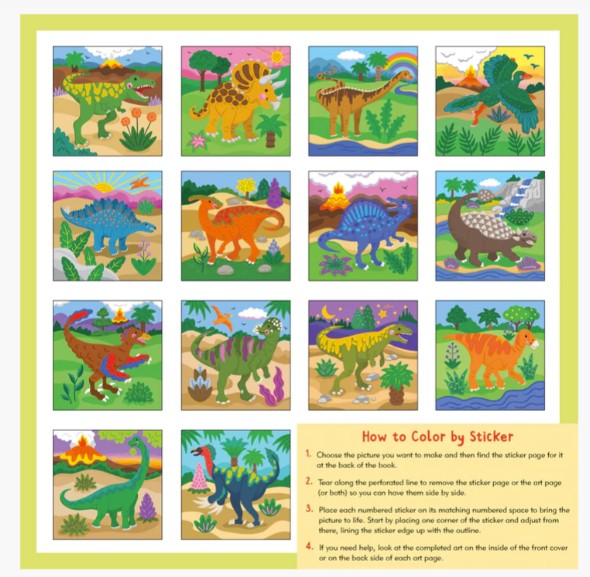 My First Color-by-Sticker Book -- Dinosaurs