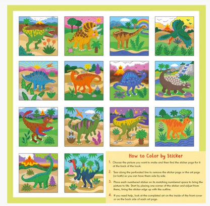 My First Color-by-Sticker Book -- Dinosaurs