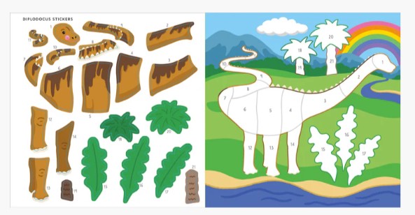 My First Color-by-Sticker Book -- Dinosaurs