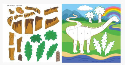 My First Color-by-Sticker Book -- Dinosaurs