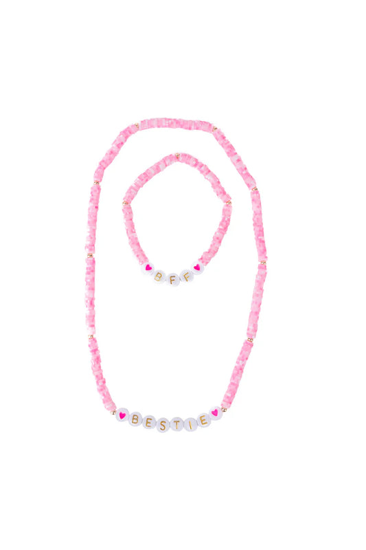 Bestie Necklace & Bracelet Set, 2pc