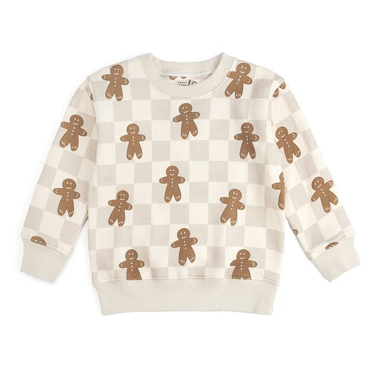 Gingerbread Christmas Checkered Sweatshirt