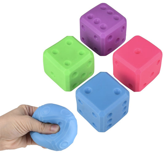 Marshmallow Neon Dice 2"
