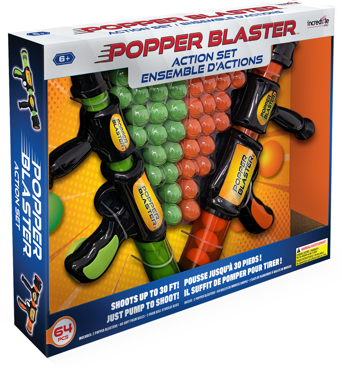 Popper Blasters Set - 2 Guns w/60 Balls