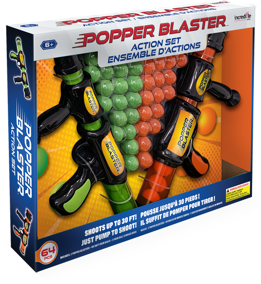 Popper Blasters Set - 2 Guns w/60 Balls
