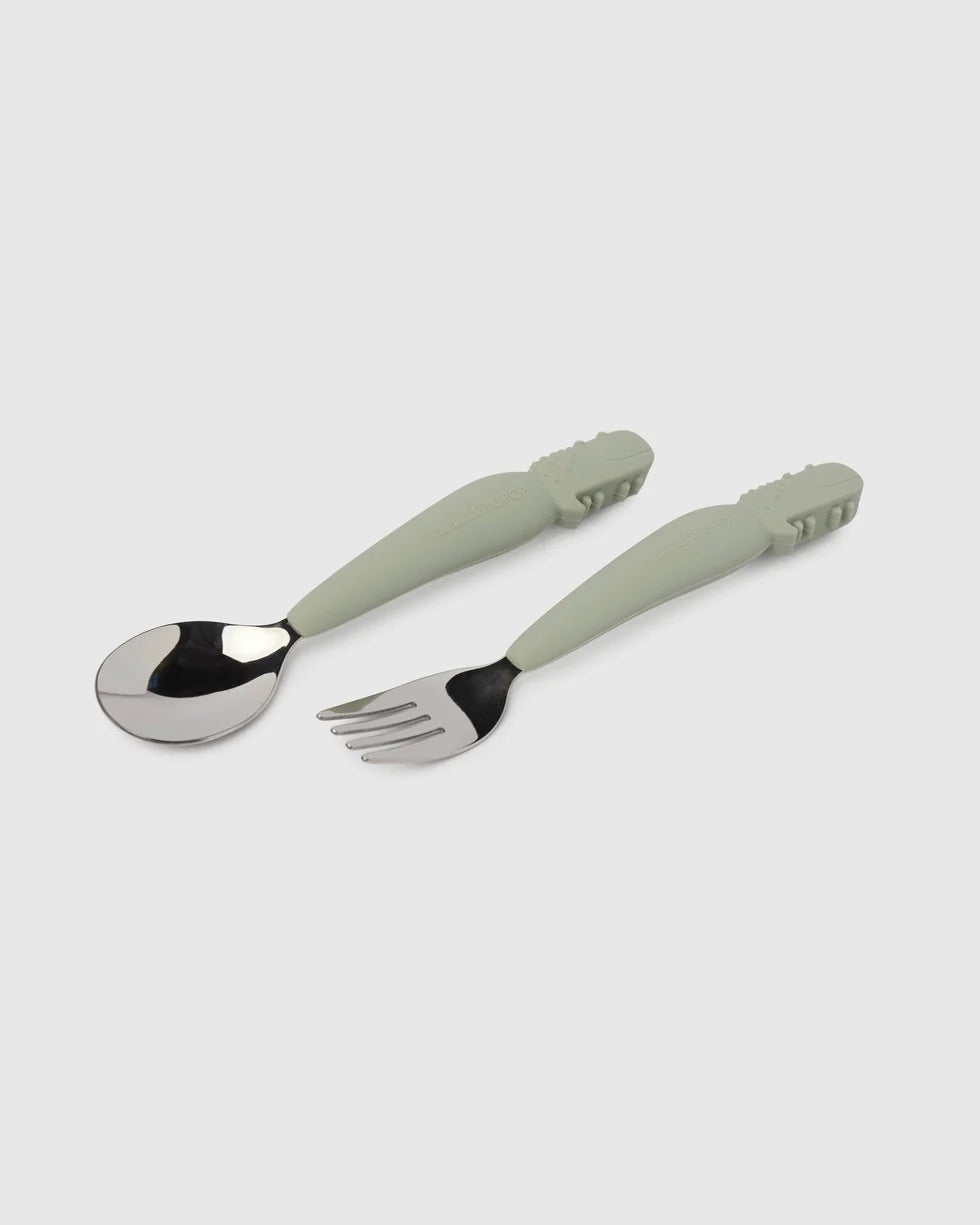 Toddler Spoon/Fork Set - Alligator