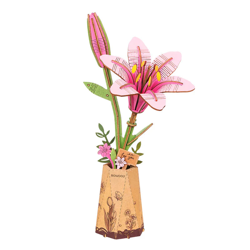 Wood Flower Pink Lily