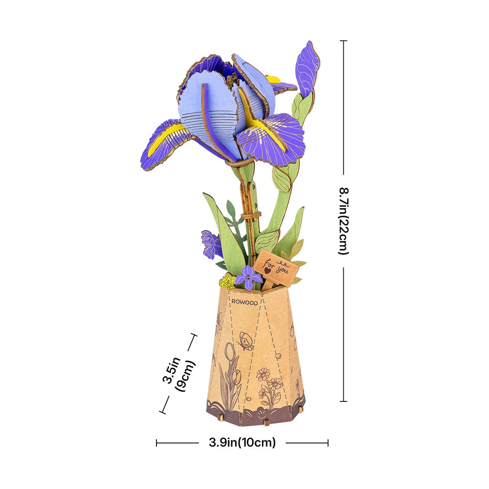 Wood Flower Purple Iris