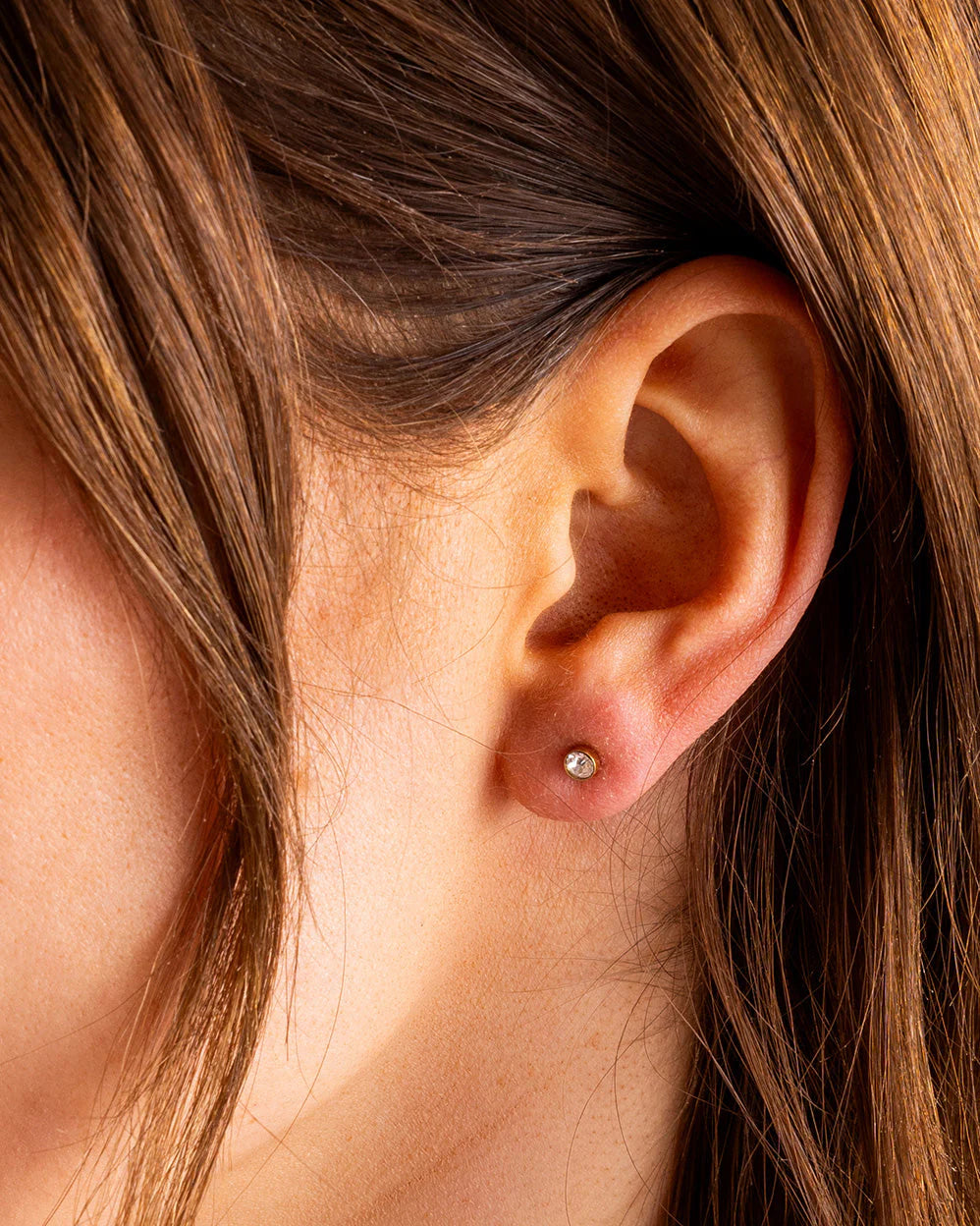 Earring Maren Bezel Stud Earrings Small