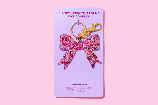 Bow Confetti Keychain