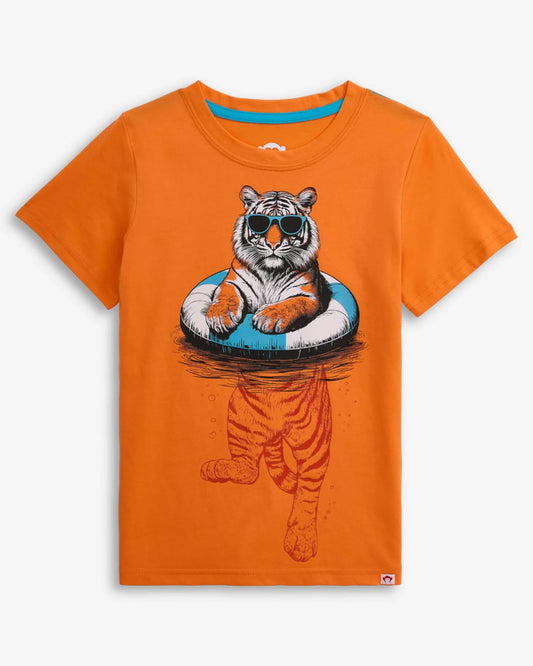 Tiger Float Orange Short Sleeve Tee