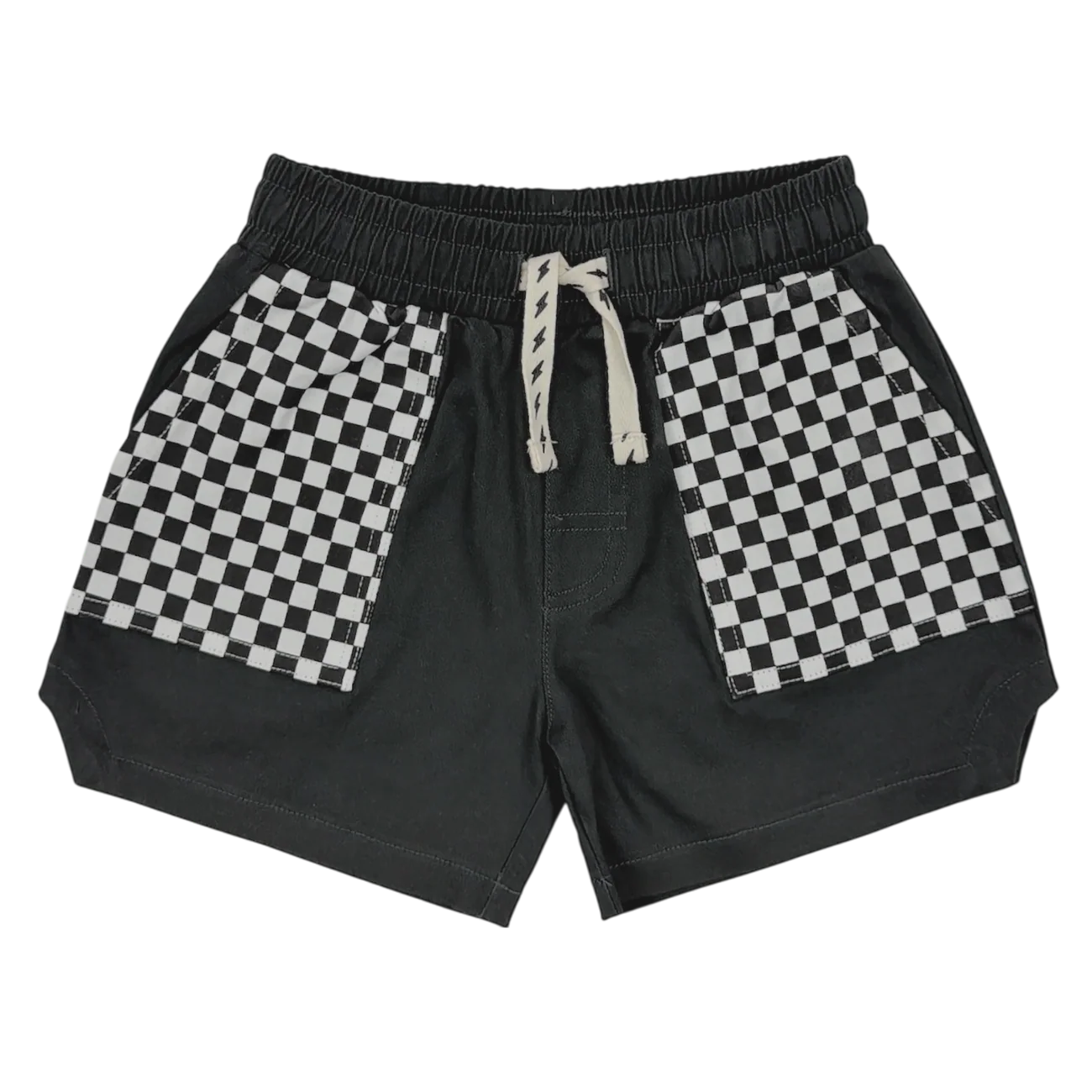 Vibe Check Dad Shorts in Black