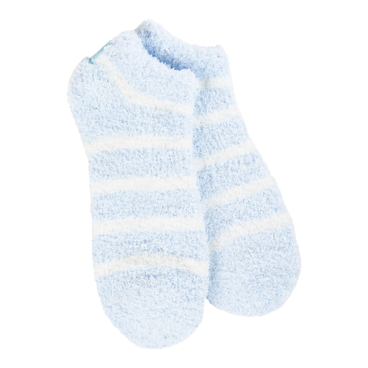 World's Softest Socks Oxford Blue Stripe Cozy Low