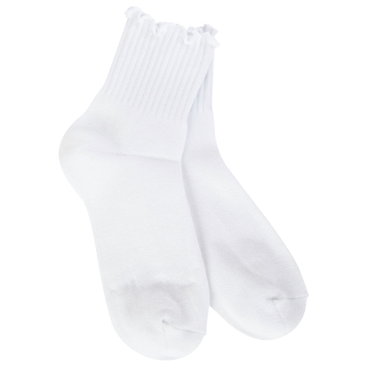 Weekend Quarter Ruffle White