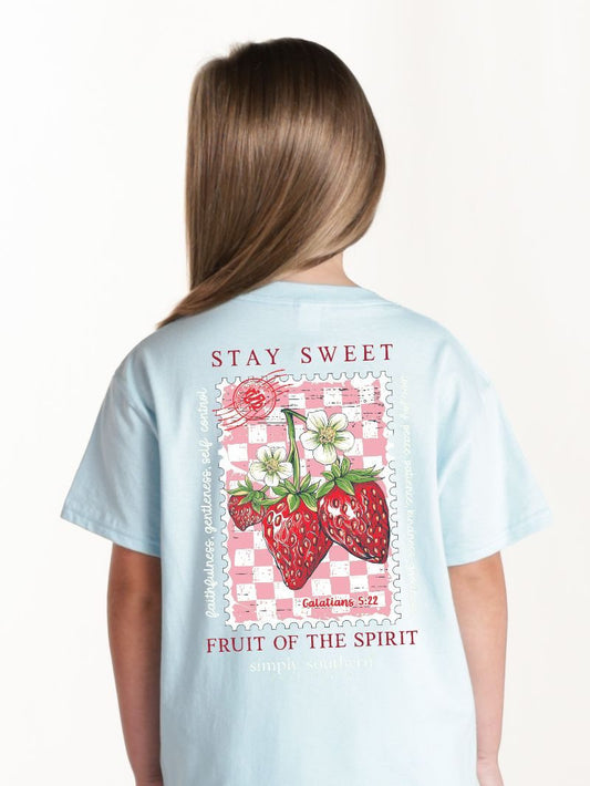 SS Short Sleeve Stay Sweet on Ice Blue