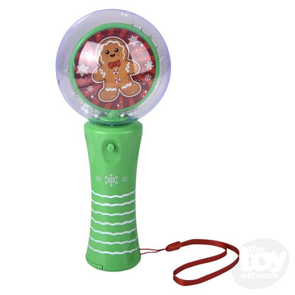 7.25" Light-Up Gingerbread Magic Ball Wand
