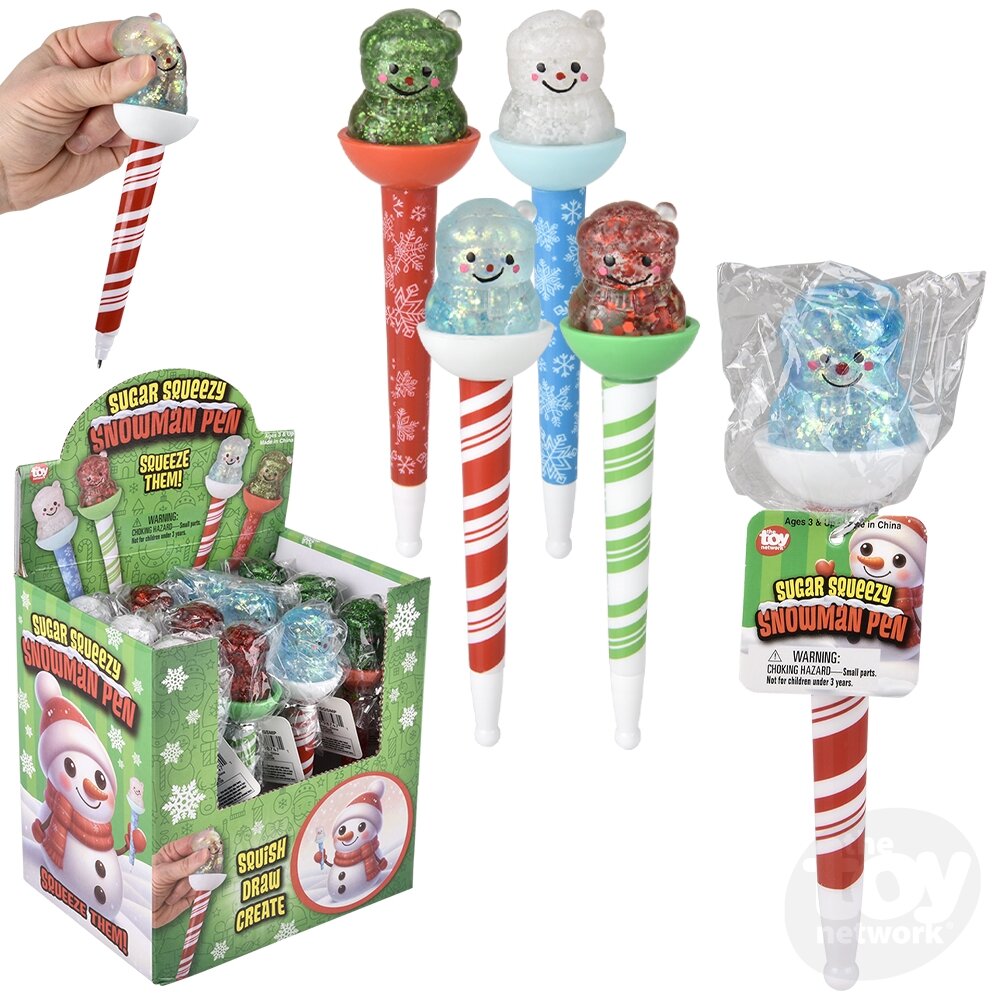 6.5" Sugar Squeezy Snowman Pens