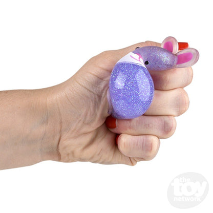 2.5" Squish Sticky Glitter Easter Bunny
