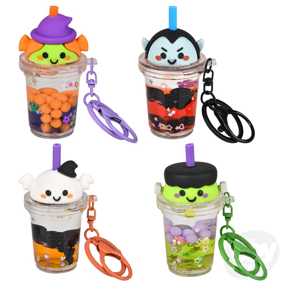 Halloween Bubble Tea Clip On 2.25"