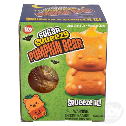 Jumbo Sugar Squeezy Halloween Pumpkin Bear 4"