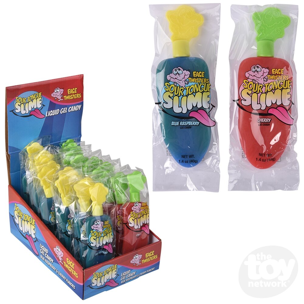Sour Tongue Slime Candy Gel - Blue Rasberry and Cherry