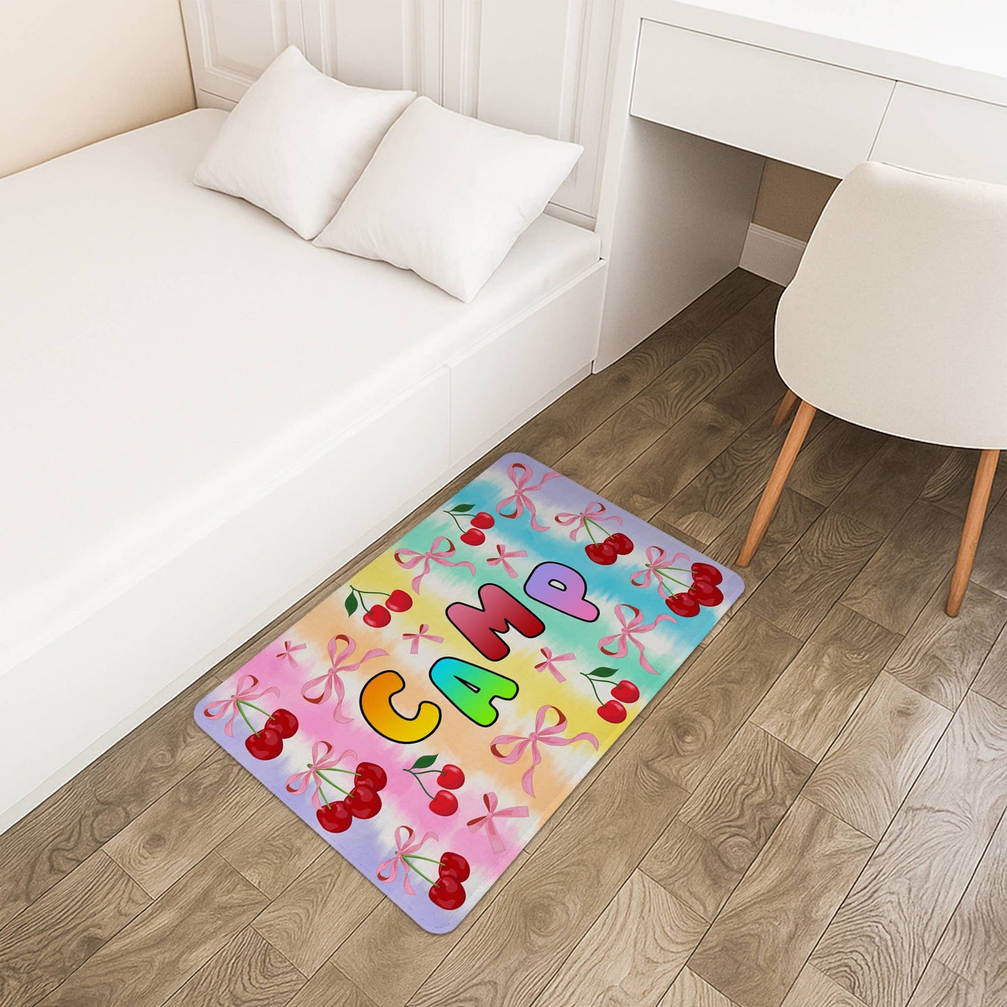GILBIN'S Super Soft and Comfy Floor Mat Bunk Camp Floor Mats (Cherry & Bows)