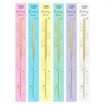 Wish 6.75" Sparkler Card - Birthday - Gold