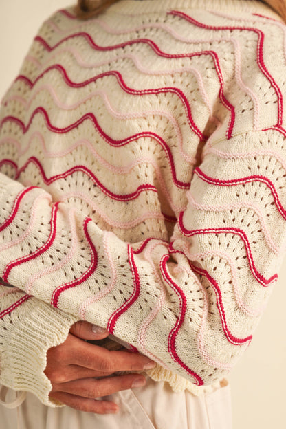 Wavy Knitwear Pull Over