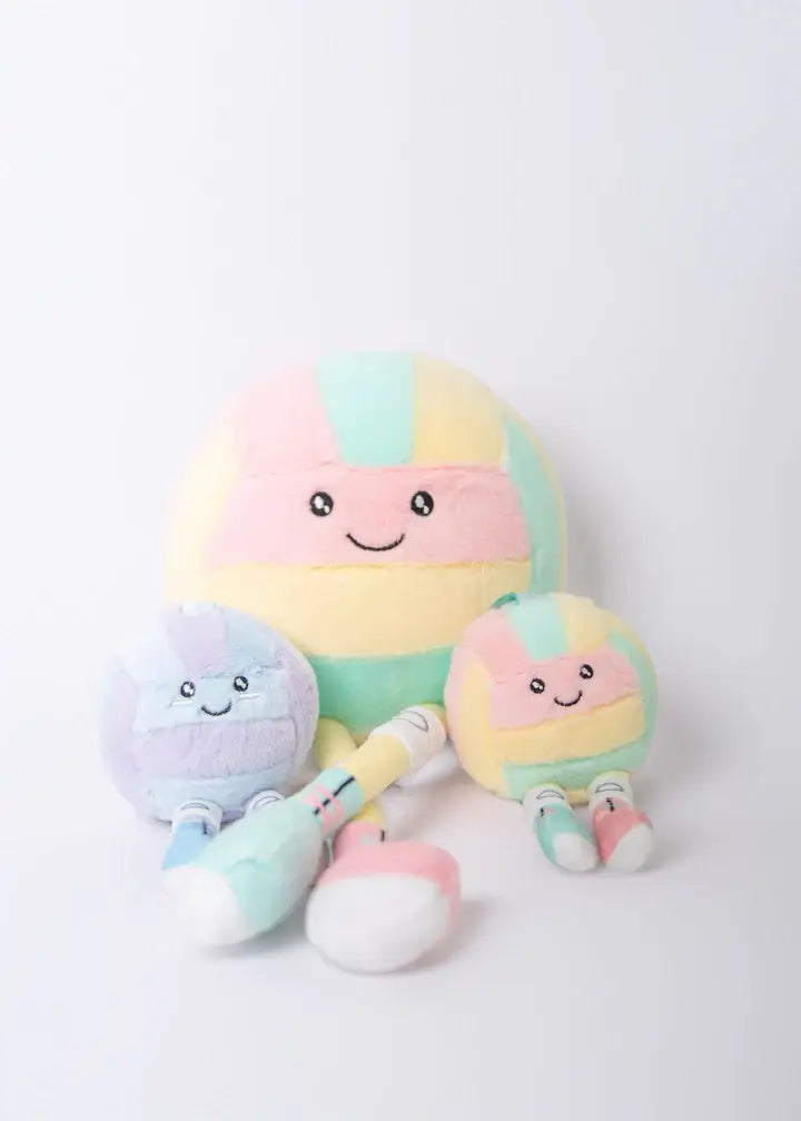 Purple & Blue Plushie Volleyball Keychain