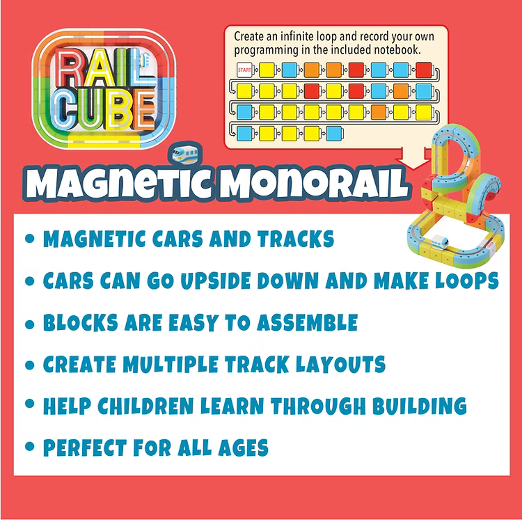 Rail Cube Magnetic Monorail Deluxe Set