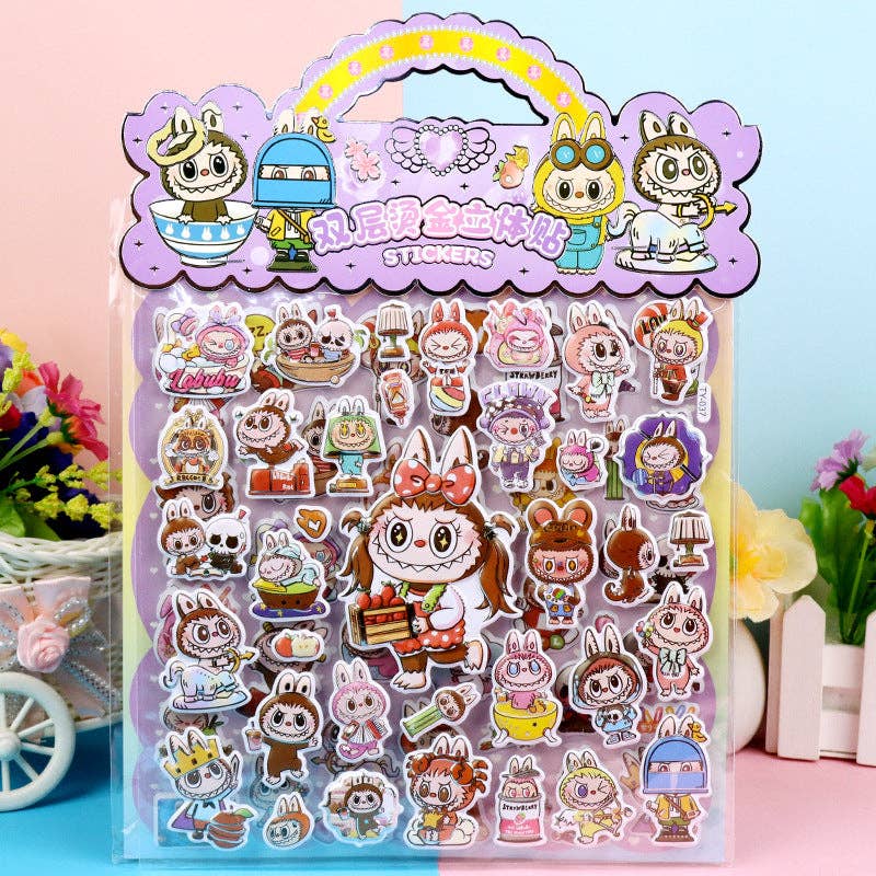 3D Labubu Bubble Stickers