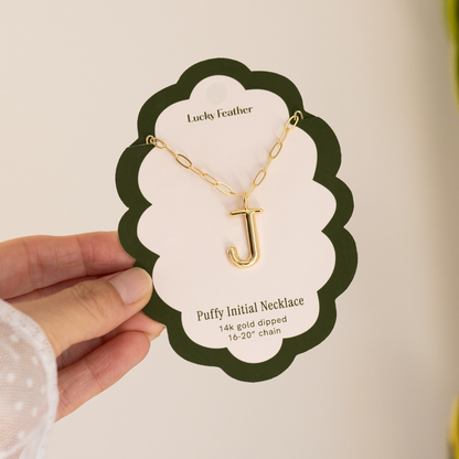Puffy Letter Initial Necklace Big Bundle - 128 pc + Display