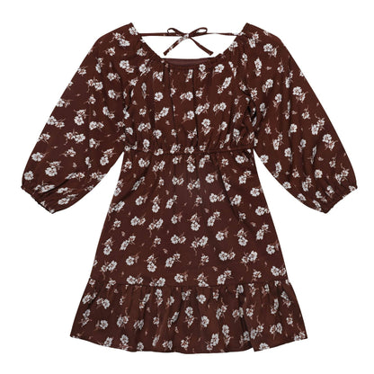 Tween Long-Sleeve FLORAL SWEETHEART DRESS