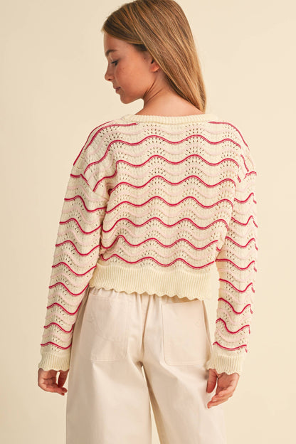 Wavy Knitwear Pull Over